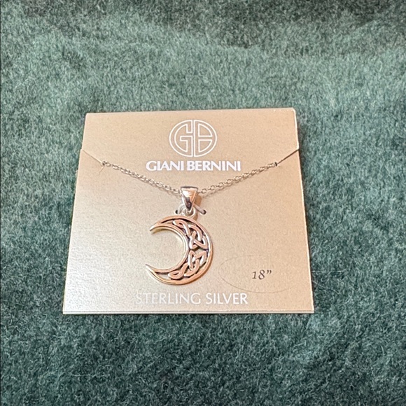 Giani Bernini Silver Crescent Necklace - Picture 2 of 5